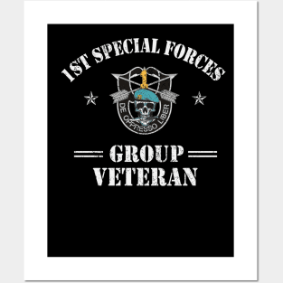 Proud US Army 1st Special Forces Group Veteran "De Oppresso Liber" SFG - Gift for Veterans Day 4th of July or Patriotic Memorial Day Posters and Art